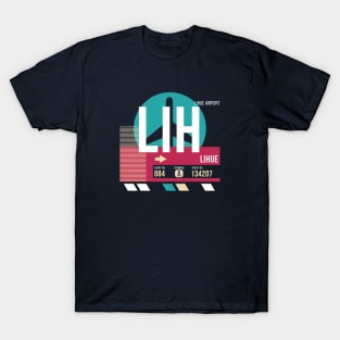 Lihue (LIH) Kauai Airport // Sunset Baggage Tag T-Shirt